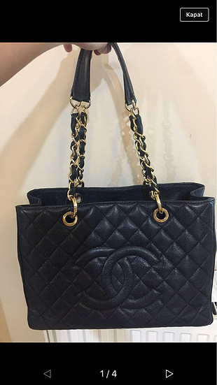 Chanel caviar siyah shopping tote 24*34cm