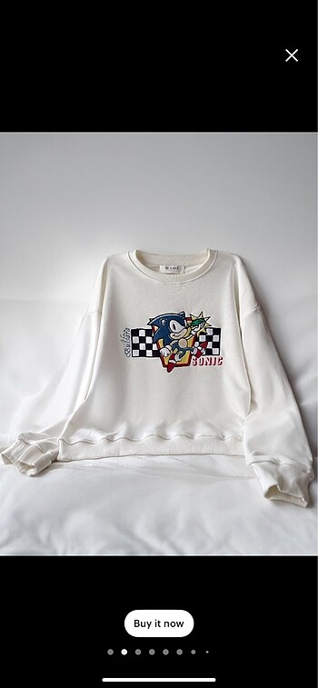 Zara Sonic Nakış İşlemeli Sweatshirt Şort takım
