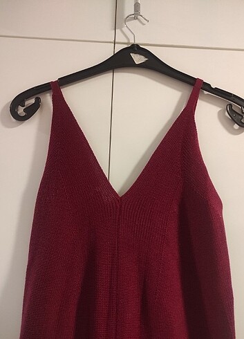 38 Beden Bordo triko elbise