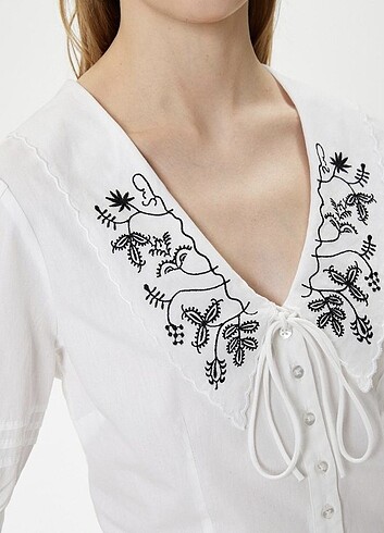 Kadın koton gömlek - Görsel 6