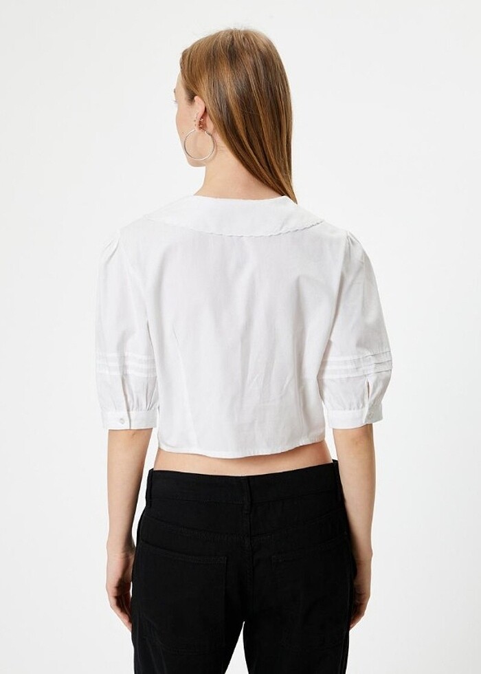 Kadın koton gömlek - Görsel 2