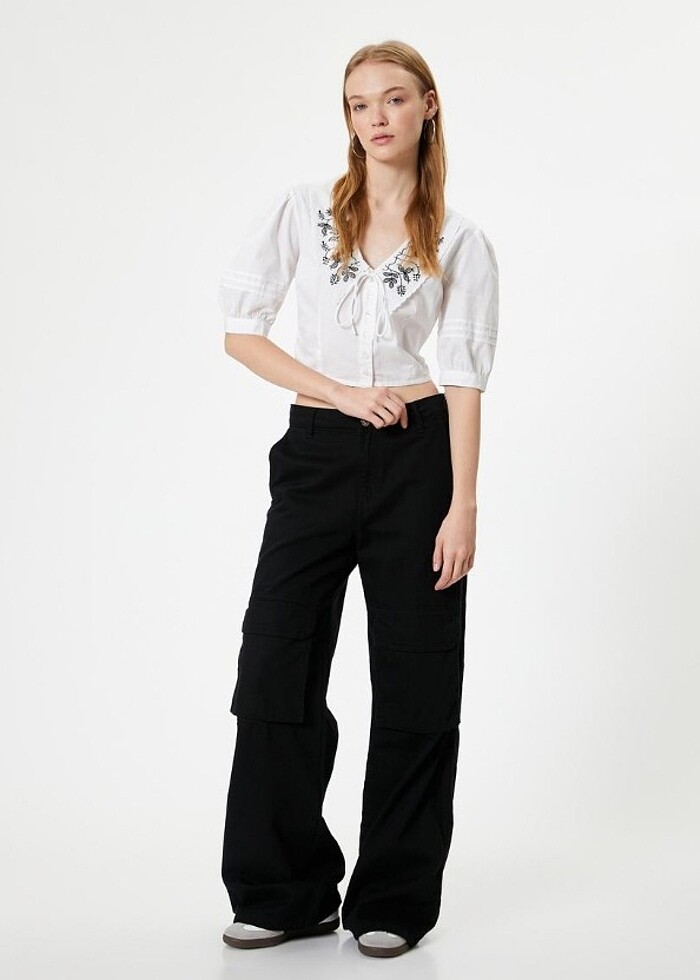 Kadın koton gömlek - Görsel 3