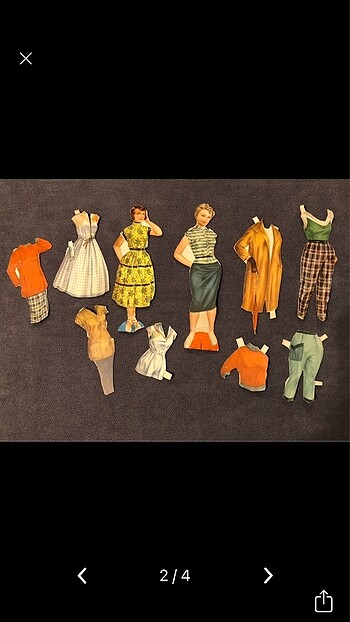 Diğer Vintage Kağıt Bebek (2 Bebek 10 Elbise)