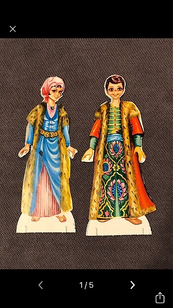 Vintage Kağıt Bebek (2 Bebek 10 Elbise)