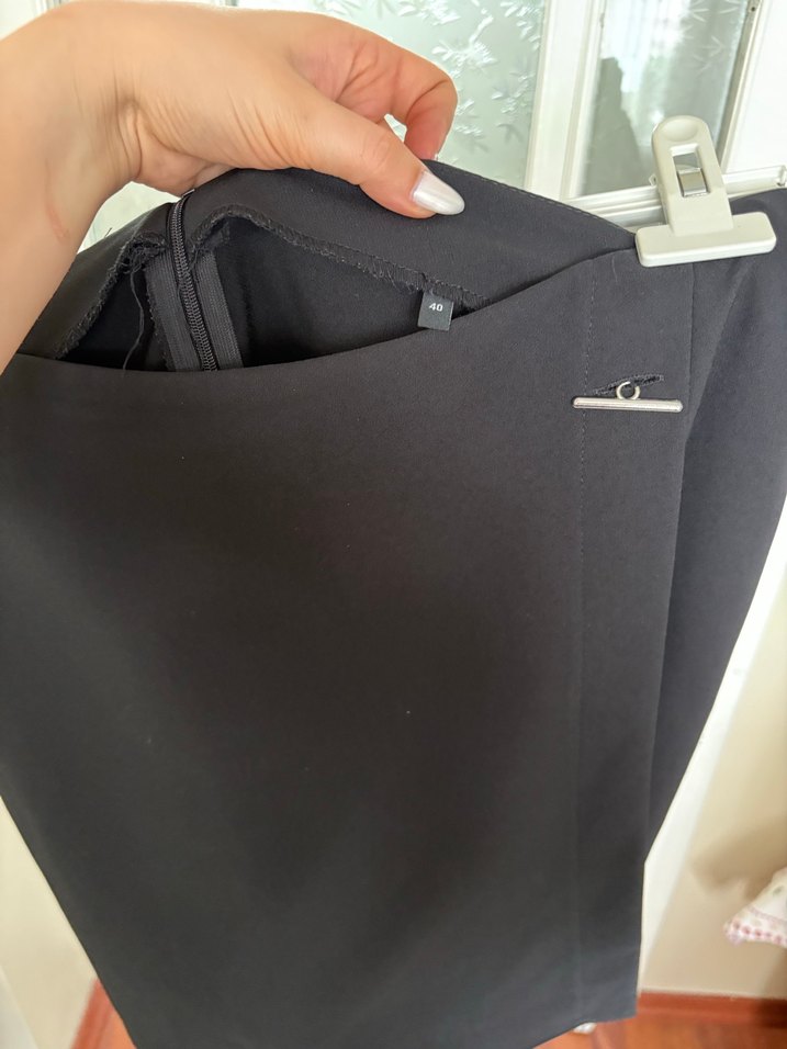 Siyah Mini Etek, Sade ve Dar Kesim - Görsel 4