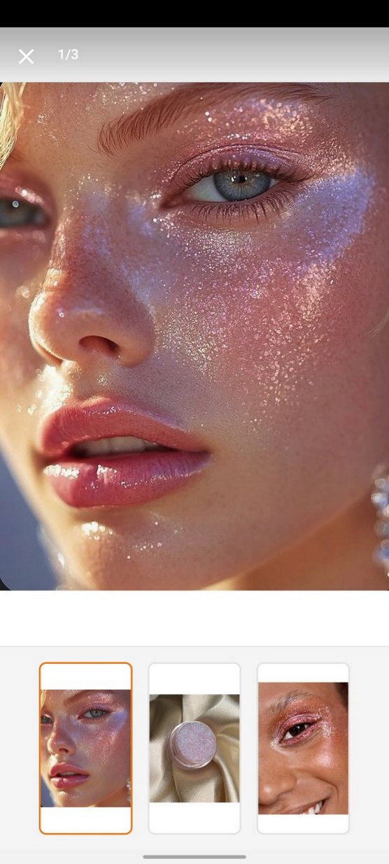 Glitter jel ve likit parlak far - Görsel 2