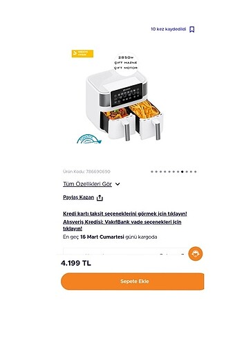 Çift hazneli  yasomi airfryer - Görsel 6