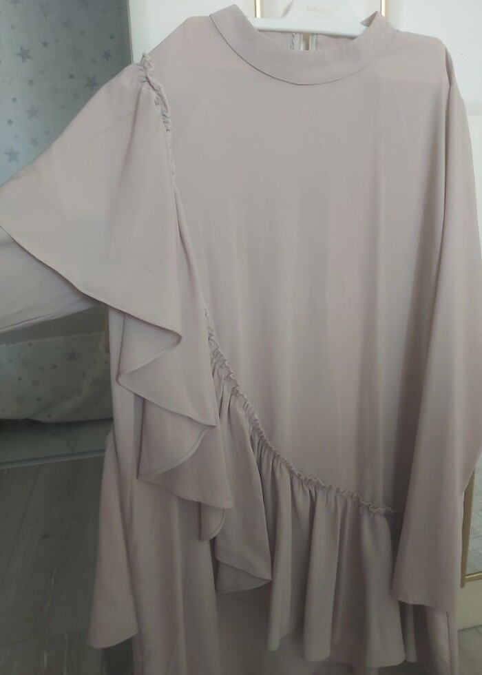 Standart beden fırfır tunik şık - Görsel 3