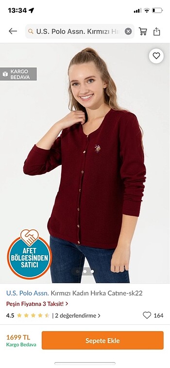 U.S Polo Assn. Polo hırka