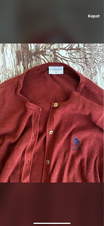 m Beden bordo Renk Polo hırka