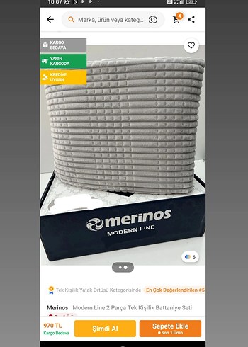 Gri 2 Parça Yatak Örtüsü Battaniye - Görsel 4