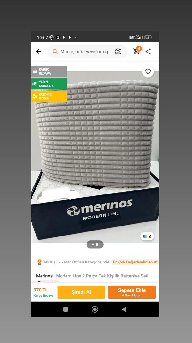 Gri 2 Parça Yatak Örtüsü Battaniye - Görsel 4