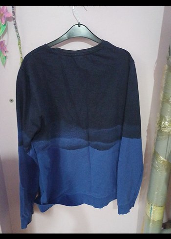 m Beden Polo Mavi Sweatshirt Uzun Kollu