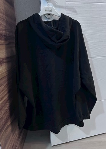 diğer Beden Siyah Kapüşonlu Oversize Sweatshirt