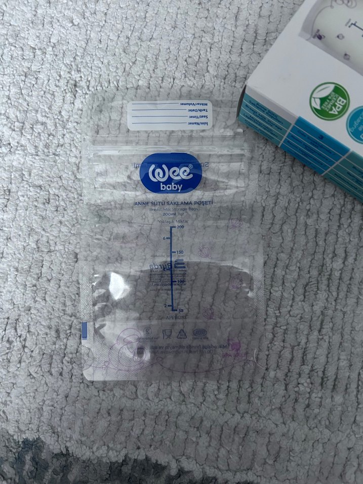 Wee Baby 200ml Göğüs Sütü Saklama Poşeti 25'li - Görsel 4