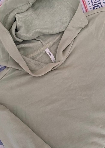 Gri Kapüşonlu Kadın Sweatshirt - Görsel 2