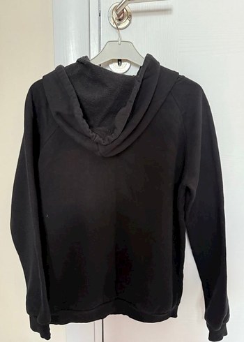 Siyah Kapüşonlu Kadın Sweatshirt - Görsel 2