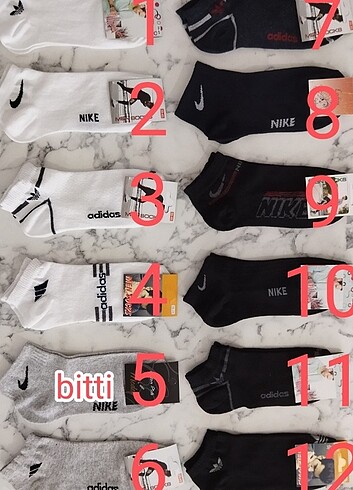 Nike Erkek kısa çorap 12 ÇİFT 7 paket 