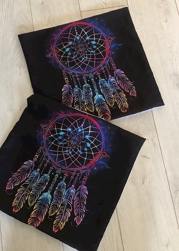 Renkli Baskılı Dreamcatcher Yastık Kılıfı 43X44 cm