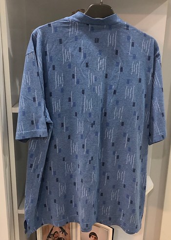 Mavi Düğmeli Kısa Kollu L XL Bedene - Görsel 2