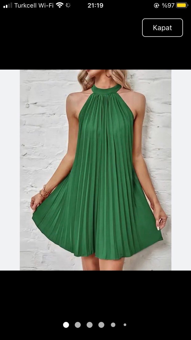 #KOTON L XL BEDENE UYGUN Yüksek yakalı, kolsuz ve pileli tasarım - Görsel 2