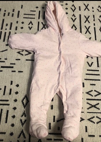 #MOTHERCARE 6-9 AY Pastel pembe renkte, kapüşonlu ve patikli - Görsel 3