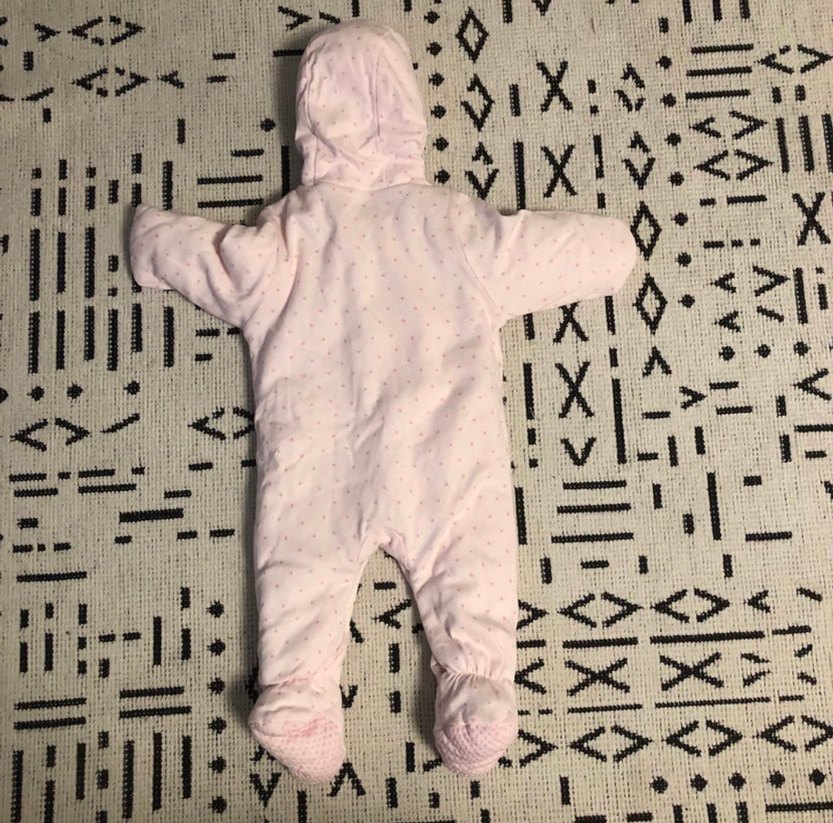 #MOTHERCARE 6-9 AY Pastel pembe renkte, kapüşonlu ve patikli - Görsel 2