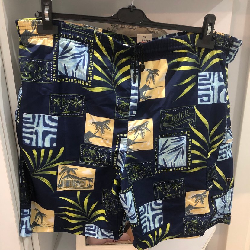 #ALFASA XL  XXL BEDENE Bohem Retro Desenli Erkek Mayo - Görsel 2