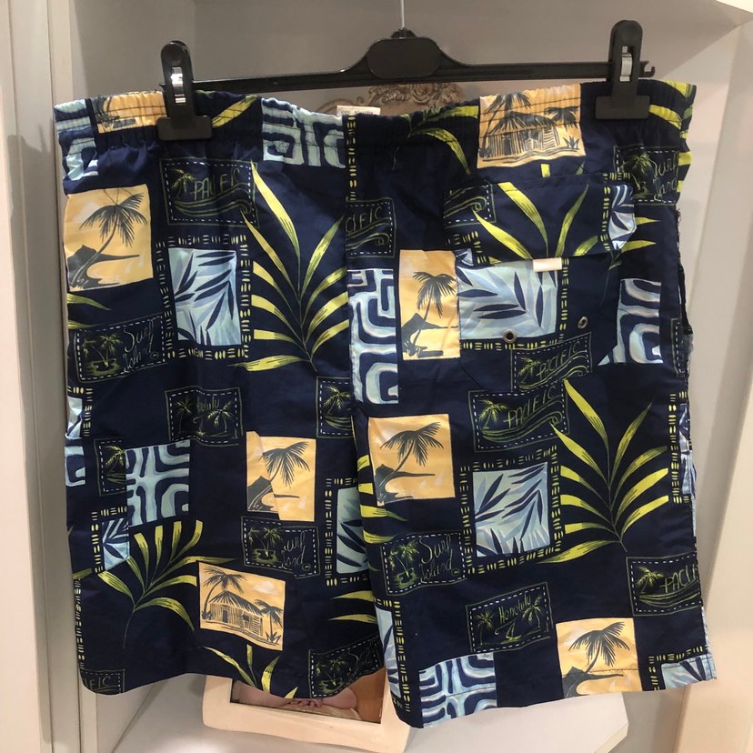 #ALFASA XL  XXL BEDENE Bohem Retro Desenli Erkek Mayo - Görsel 3