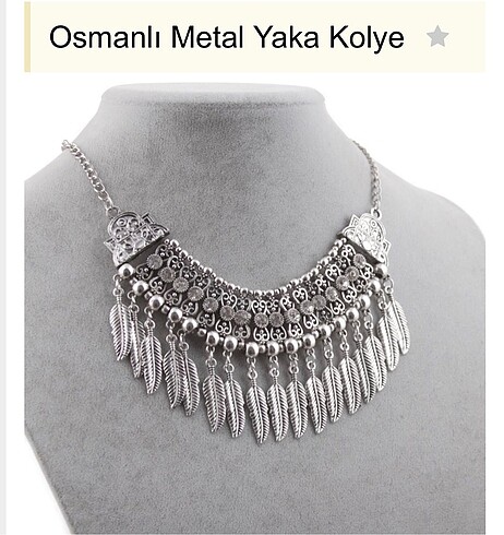 #OSMANLI METAL YAKA KOLYE