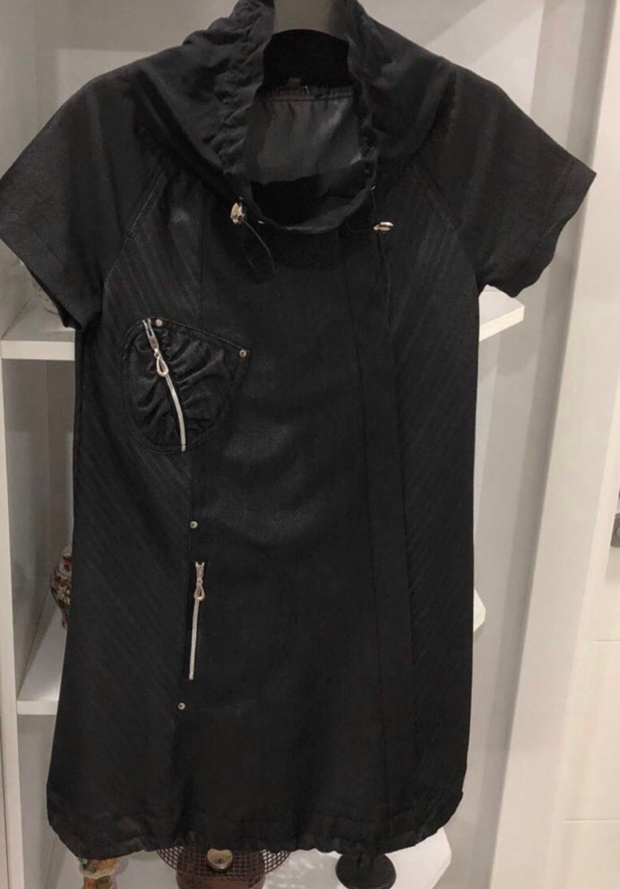 #Y-LONDON S M BEDENE Fermuarlı Siyah Gotik tarzı elbise - Görsel 3