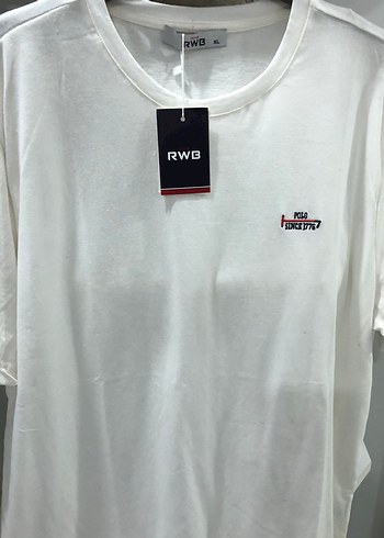 xl Beden #TEAM RWB Beyaz Erkek Tişört Loose Fit Kısa Kollu