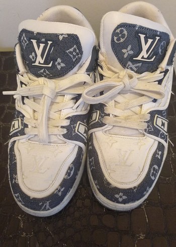Diğer Louis Vuitton Monogramli Beyaz Lacivert Sneaker