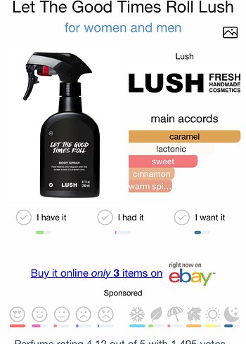 Diğer Lush Let The Good Times Roll Vücut Spreyi 5 ml