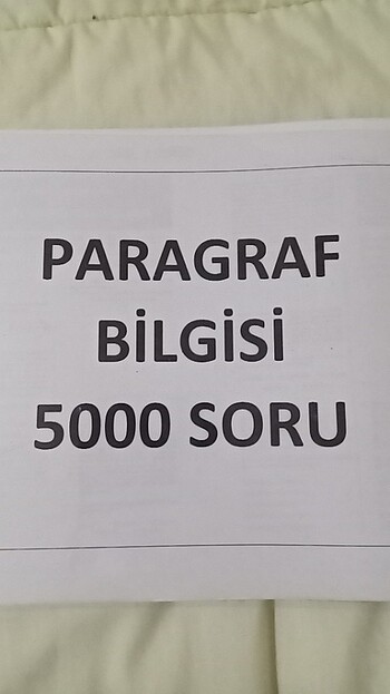 Paragraf Bilgisi