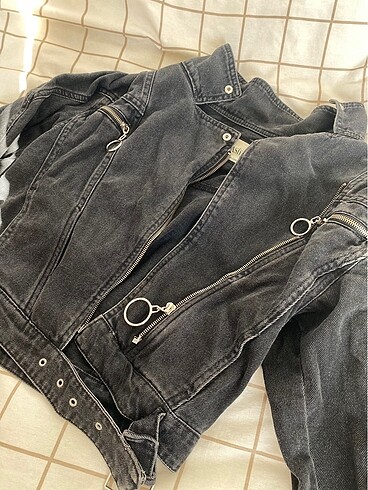Zara Siyah crop kot ceket