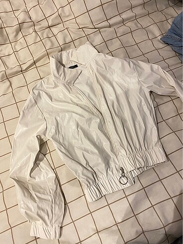Bershka Beyaz derş basic ceket
