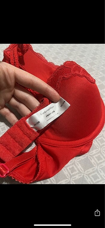 xs Beden kırmızı Renk Dolgusuz sütyen