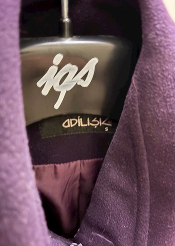 Düğmeli Mor Kaban - Görsel 4