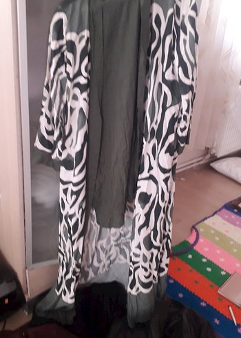 Diğer Gri Uzun Bağlamalı Salaş Kadın Kimono
