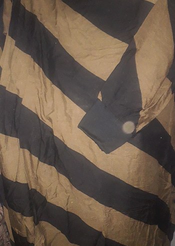52 Beden kahverengi Renk Uzun Zebra Desenli Kahverengi elbise