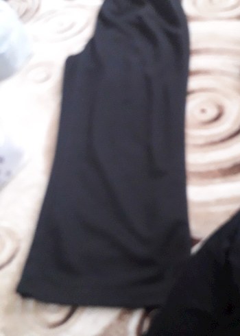 Drapeli Siyah Kadın Kumaş Pantolon