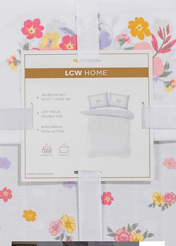 LCW HOME Çift Kişilik Çiçek Desenli Nevresim Seti