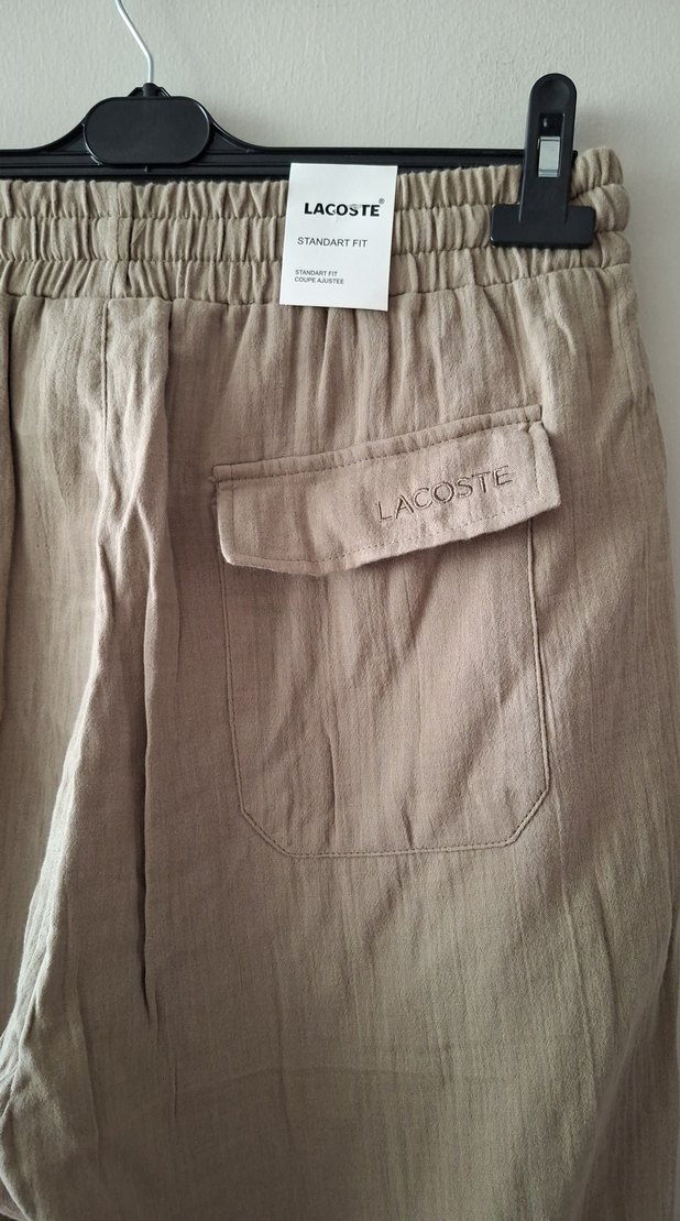 Lacoste Bej Düz Pantolon 3XL beden — görsel 4/5
