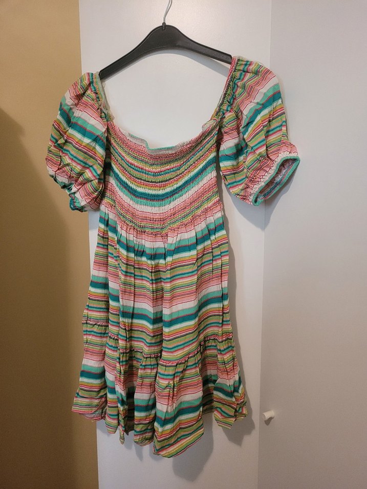 Bohem Çok Renkli Kısa Elbise - Görsel 2