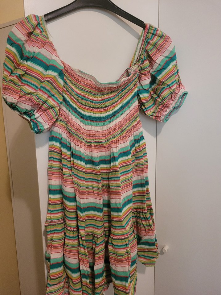 Bohem Çok Renkli Kısa Elbise - Görsel 3