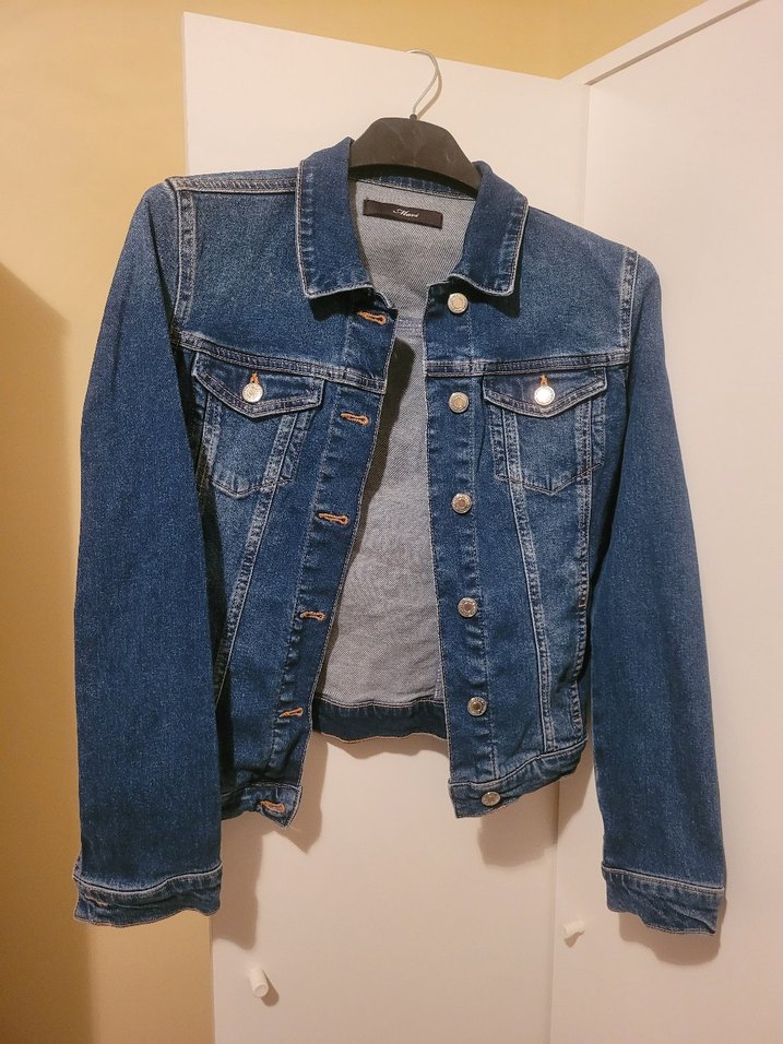 Düğmeli Mavi Kadın Denim Ceket - Görsel 2