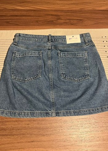 Kadın Mavi Denim Midi Etek - Görsel 2