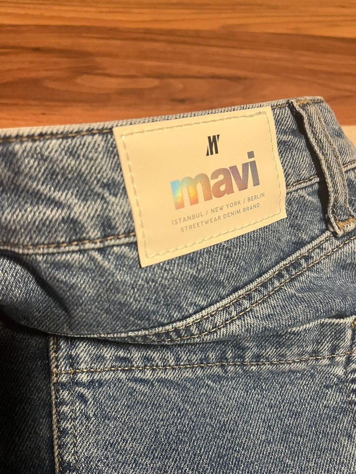 Kadın Mavi Denim Midi Etek - Görsel 4