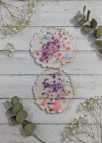 Epoksi bardak altligi 2 adet - Görsel 4